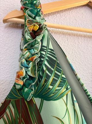 Vestido fiesta floral verde