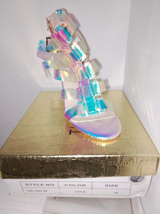 Zapatos dorados con purpurina - Talla 39
