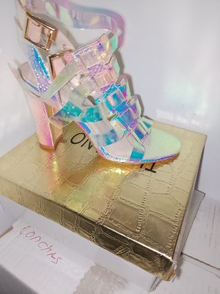 Zapatos dorados con purpurina - Talla 39