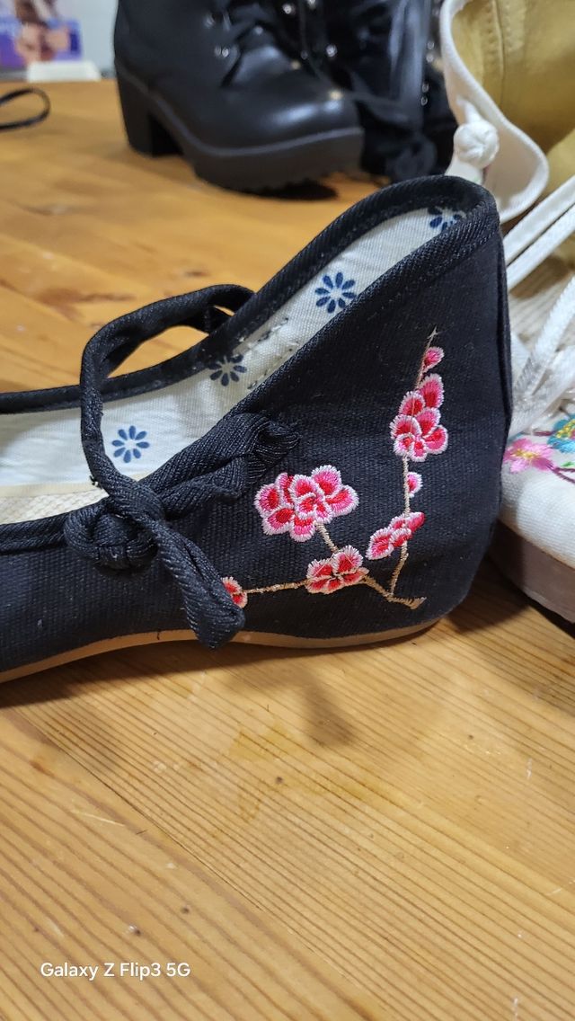 Zapatos bordados estilo oriental