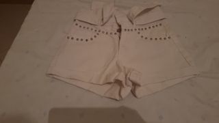 Shorts bianchi con borchie - 11 anni