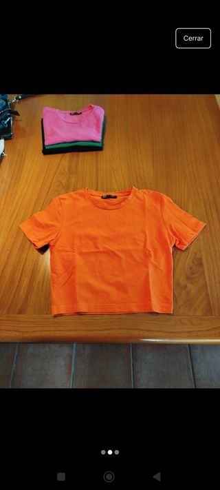 4 Camisetas entalladas Zara 