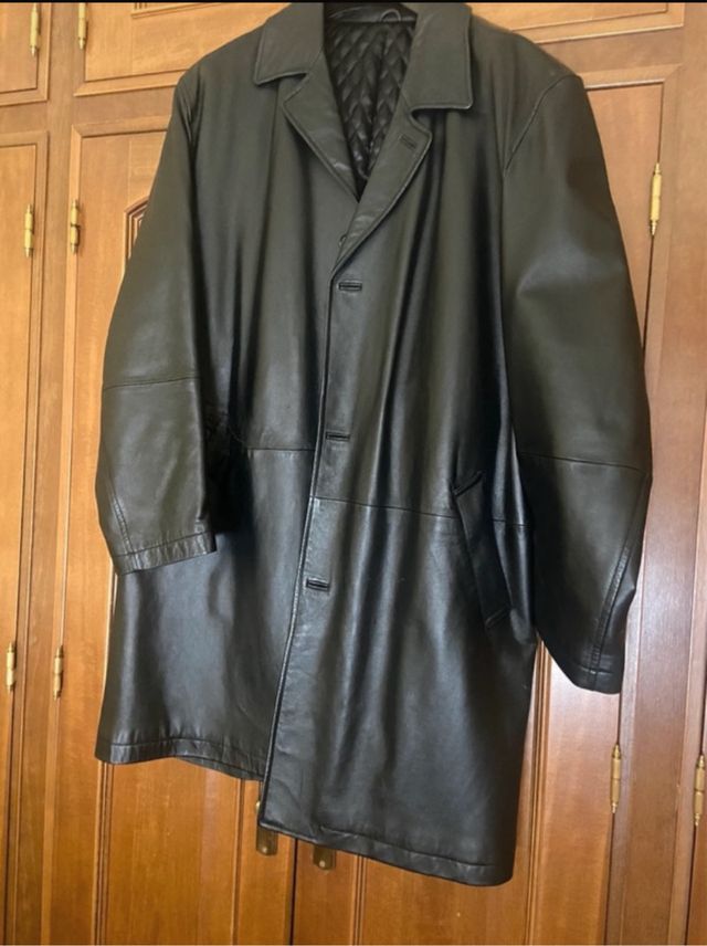 Chaqueta cuero negra - Talla 56