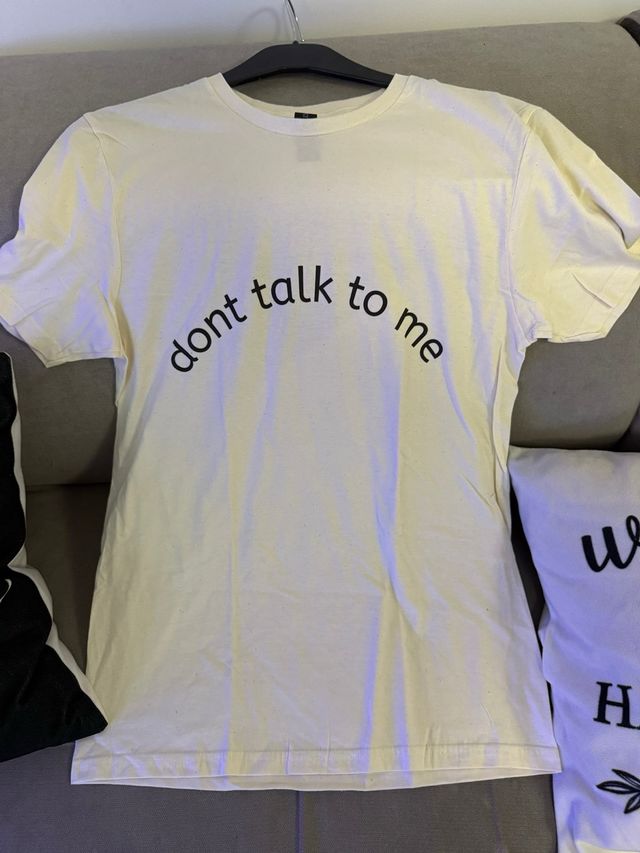 T-Shirt BadMoodStorePt bege - Don't Talk To Me