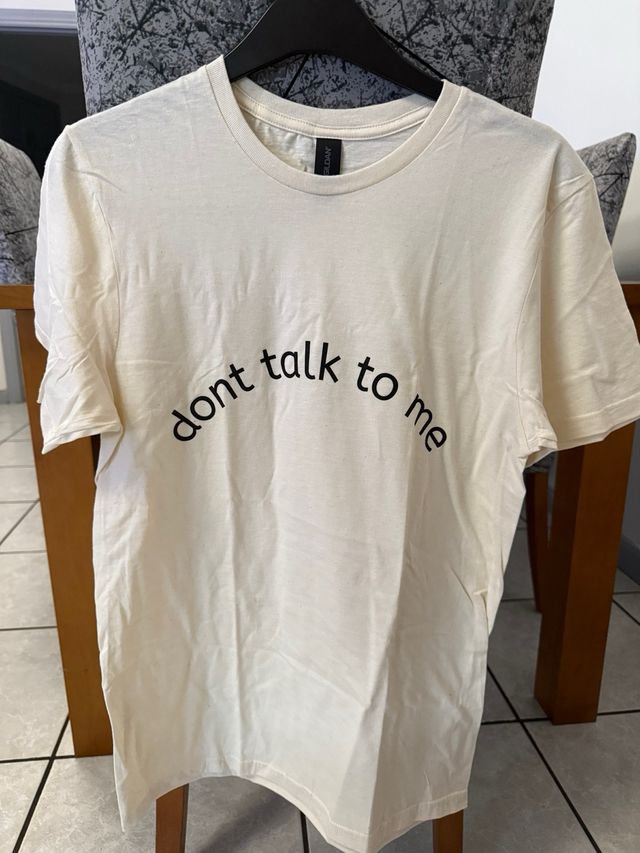 T-Shirt BadMoodStorePt bege - Don't Talk To Me