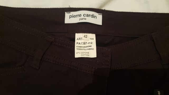 Pierre cardigan Pantaloni Neri Tg 42