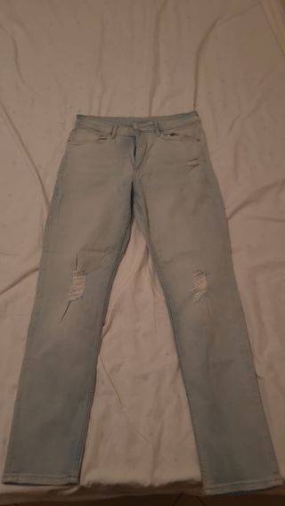 Jeans strappati light blue tg. 13-14 anni