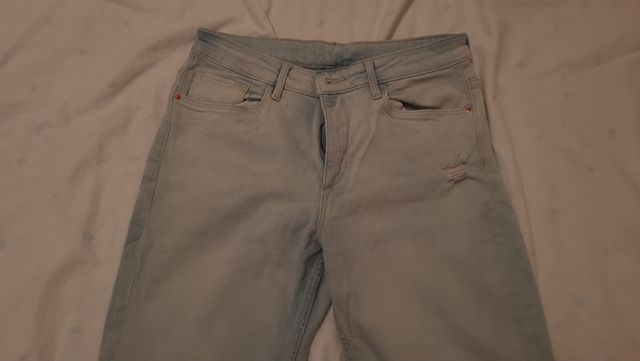 Jeans strappati light blue tg. 13-14 anni