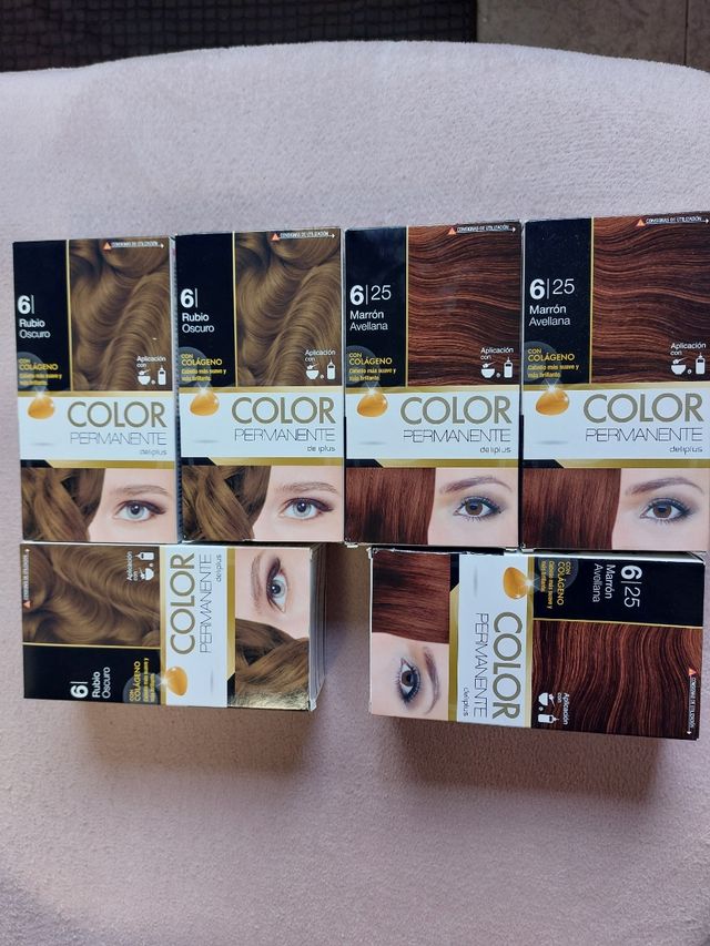 6x Deliplus Color Permanente: Rubio Oscuro & Marró