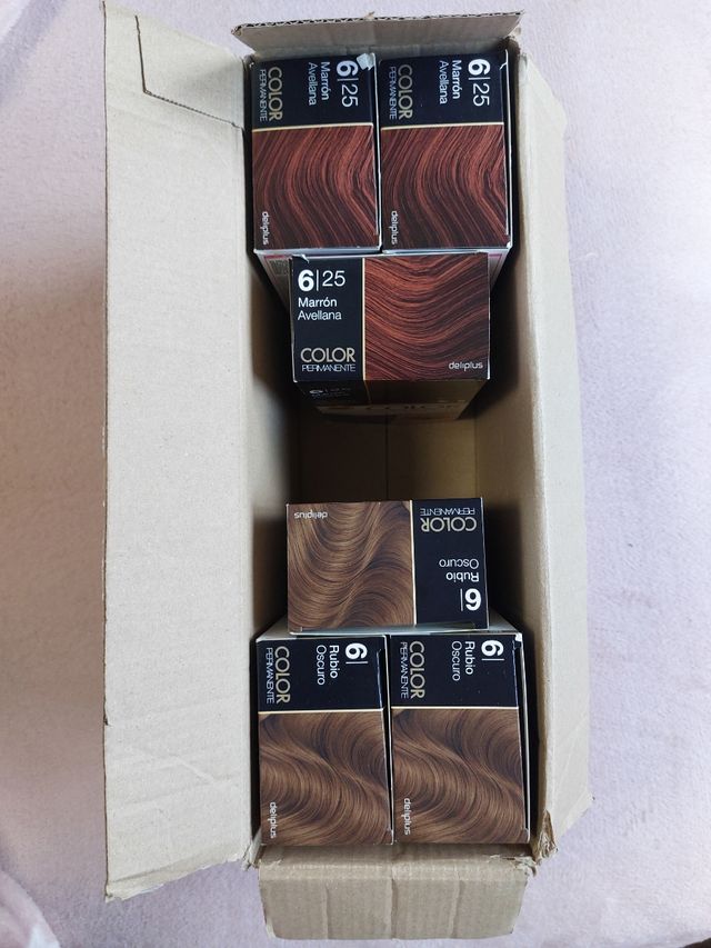 6x Deliplus Color Permanente: Rubio Oscuro & Marró