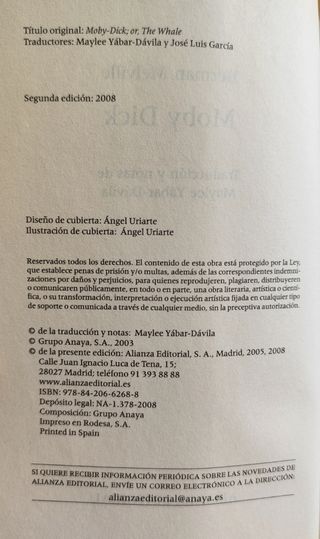 NOVELA "MOBY DICK" DE HERMAN MELVILLE