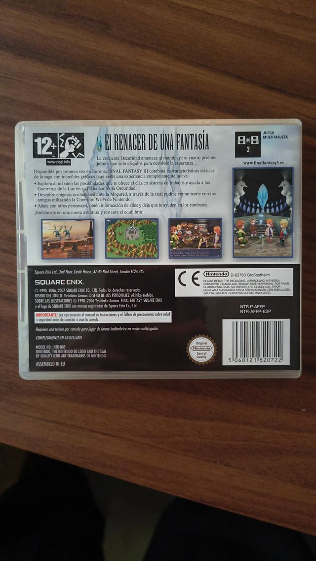 Final Fantasy III Nintendo DS PAL ESP.
