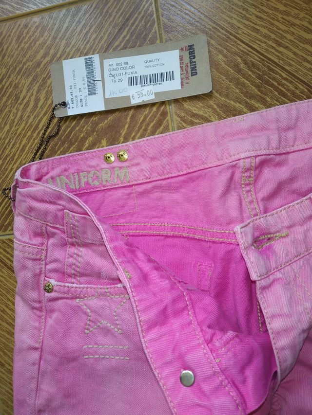Jeans Uniform fucsia, taglia M, tg 29, nuovi