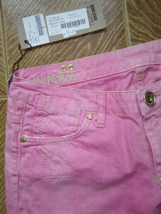 Jeans Uniform fucsia, taglia M, tg 29, nuovi