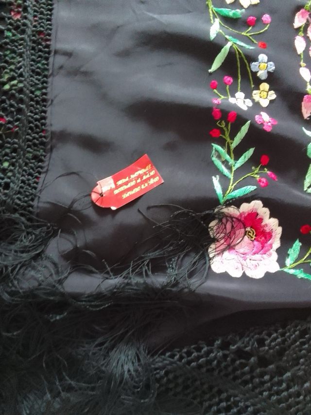 Manton Manila seda natural hecho a mano 