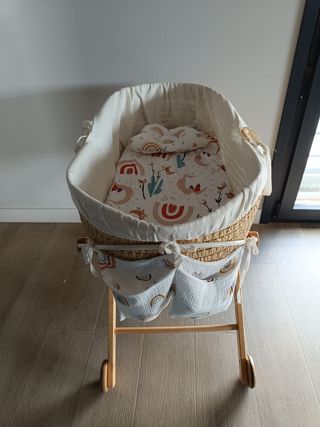 Moisés mimbre bebé cestita