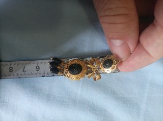 Pendientes oro 18k - Corales negros