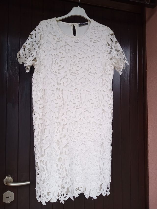 Vestito donna Zara bianco per cerimonie.