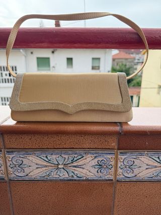 Bolso Fiesta Beige y Dorado