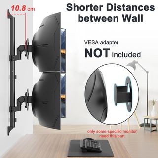Soporte Dual Monitores Pared Vertical 57plg NUEVO