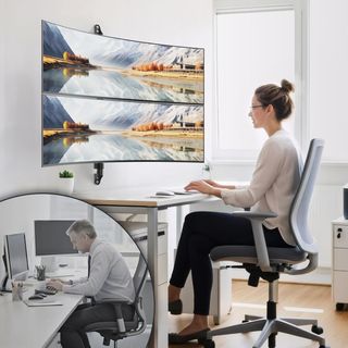 Soporte Dual Monitores Pared Vertical 57plg NUEVO