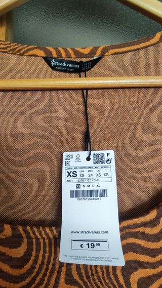 Vestido Stradivarius marrón-naranja
