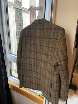 Americana Curzon cuadros marrón-verde Vintage