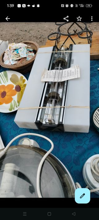 Applique luce+stufettaIR bagno vintage Sunbeam NIB