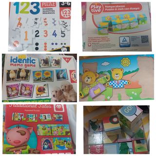 6 puzles educativos niños (variados)