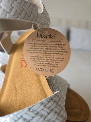 Sandalias plateadas mujer Marila eco piel