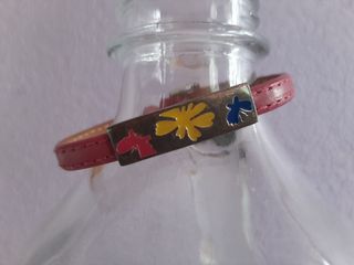 Pulsera niña cuero multicolor