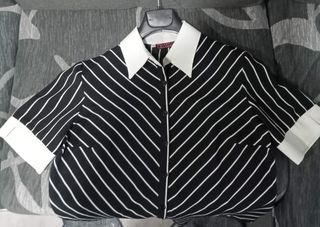 Blusa rayas blanco-negro fluida