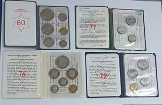 Lote 4 Carteras Pruebas Numismáticas Juan Carlos I