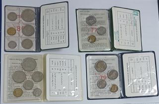 Lote 4 Carteras Pruebas Numismáticas Juan Carlos I
