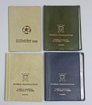 Lote 4 Carteras Pruebas Numismáticas Juan Carlos I