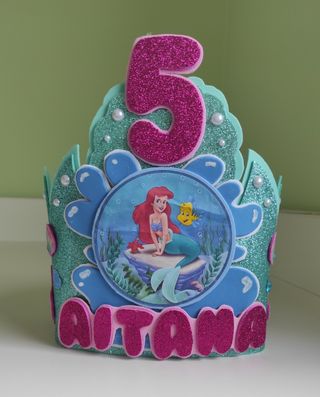 Corona de cumpleaños La Sirenita 