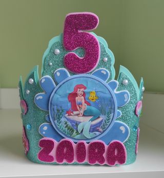 Corona de cumpleaños La Sirenita 