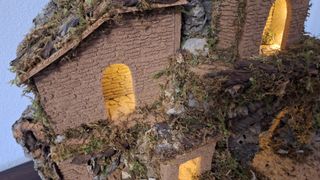 Presepe Artigianale Fatto a Mano in sughero legno