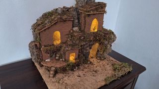 Presepe Artigianale Fatto a Mano in sughero legno