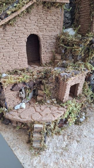 Presepe Artigianale Fatto a Mano in sughero legno