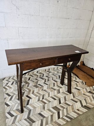 Recibidor vintage roble diseño español brutalista