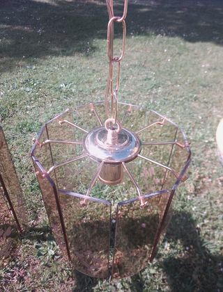 2 Lámparas vintage de cristal