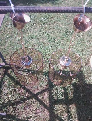 2 Lámparas vintage de cristal