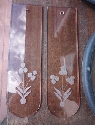 2 Lámparas vintage de cristal