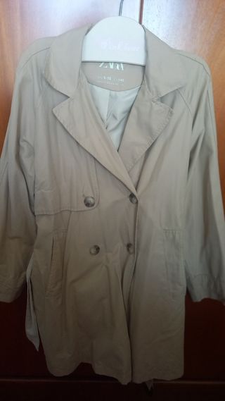 Gabardina Zara niña beige - talla 9-10
