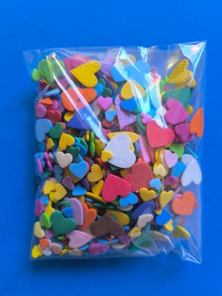 Cuoricini colorati in gomma eva