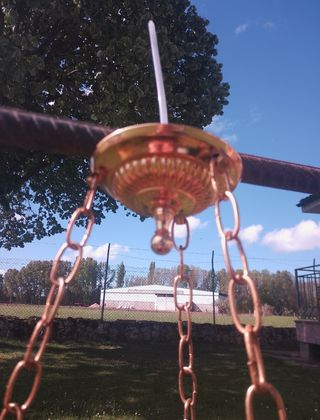 2 Lamparas Vintage rojo cereza de opalina .