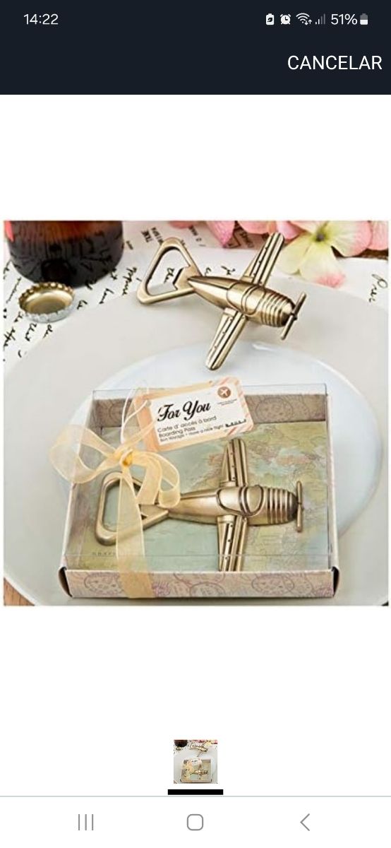 Aviones abrebotellas de regalo bodas