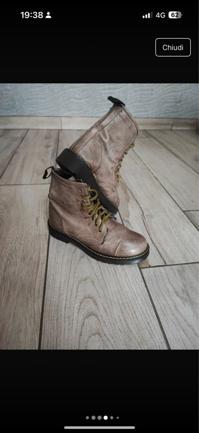 Stivali anfibi beige