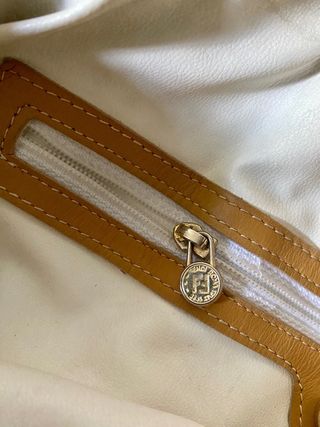 Borsa Fendi vintage beige e marrone
